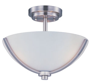 Deven 14' 3 Light Semi-Flush Mount in Satin Nickel