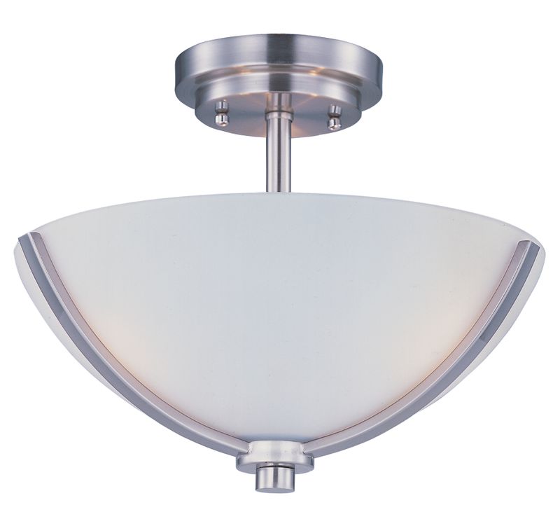 Deven 14' 3 Light Semi-Flush Mount in Satin Nickel