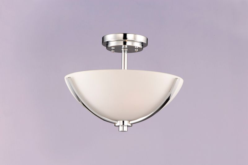 Deven 14' 3 Light Semi-Flush Mount in Satin Nickel