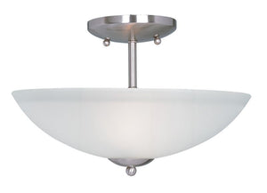 Logan 13' 2 Light Semi-Flush Mount in Satin Nickel