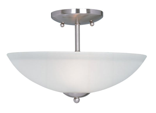 Logan 13" 2 Light Semi-Flush Mount in Satin Nickel