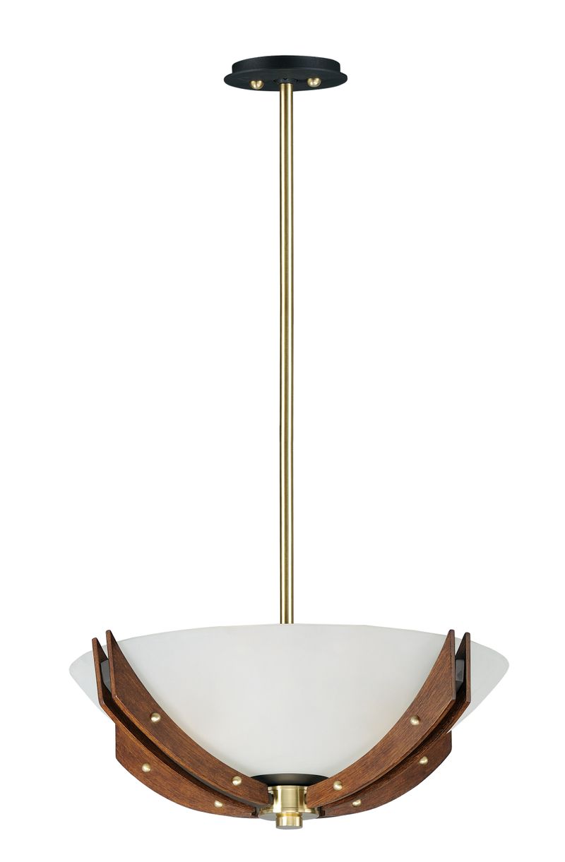 Merge 21.75' 4 Light Multi-Light Pendant in Bronze and Antique Pecan