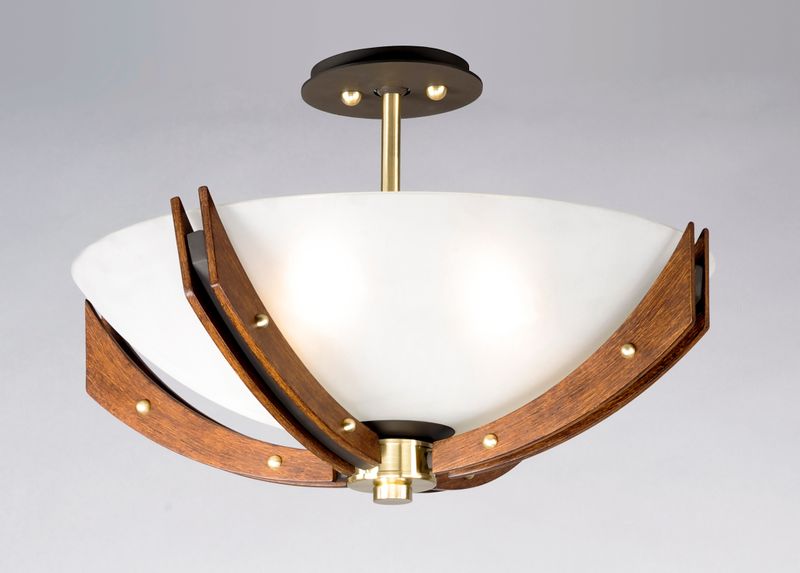 Merge 21.75' 4 Light Multi-Light Pendant in Bronze and Antique Pecan
