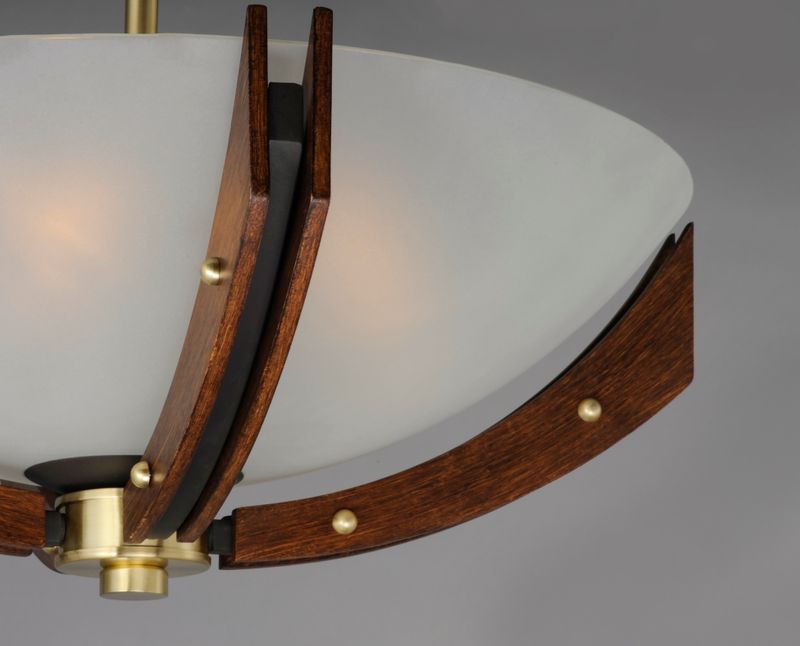 Merge 21.75' 4 Light Multi-Light Pendant in Bronze and Antique Pecan
