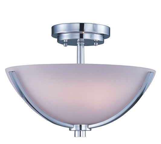 Rocco 14" 3 Light Semi-Flush Mount in Polished Chrome