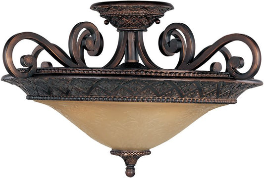 Symphony 22.5" 3 Light Semi-Flush Mount in Oil Rubbed Bronze