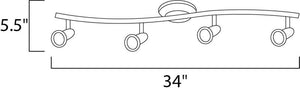 Agron 34' 4 Light Track Lighting in Satin Nickel