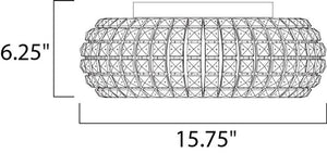 Bijou 15.75' 6 Light Flush Mount in Polished Chrome
