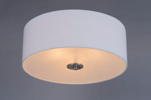 Bongo 18' 3 Light Flush Mount in Satin Nickel