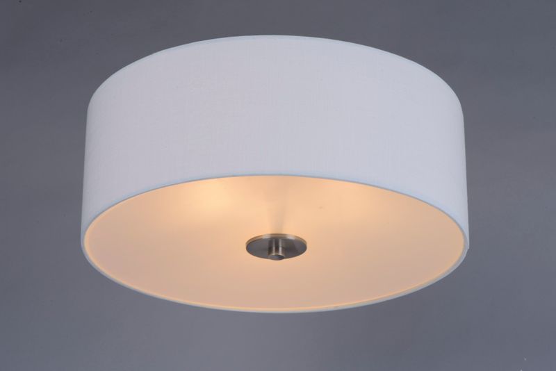 Bongo 18' 3 Light Flush Mount in Satin Nickel