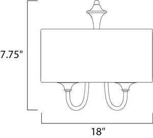 Bongo 18' 3 Light Flush Mount in Satin Nickel