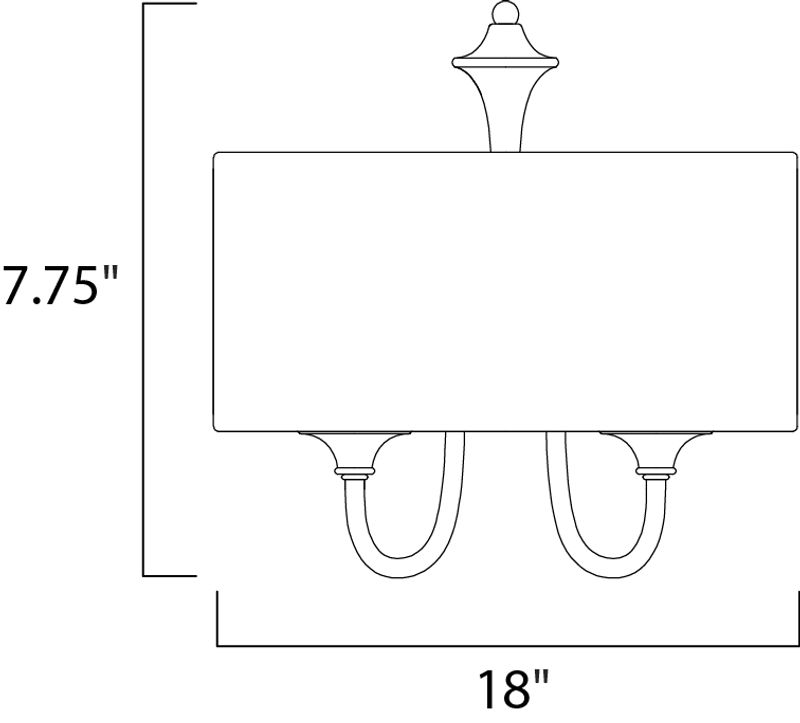 Bongo 18' 3 Light Flush Mount in Satin Nickel