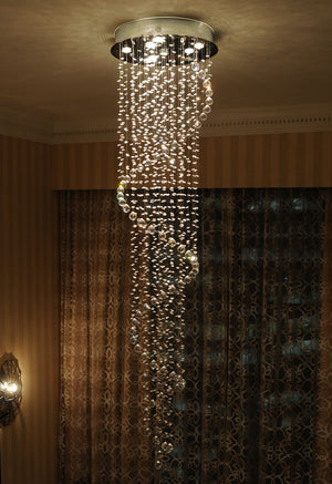 Cascada 23.5' 9 Light Flush Mount in Polished Chrome