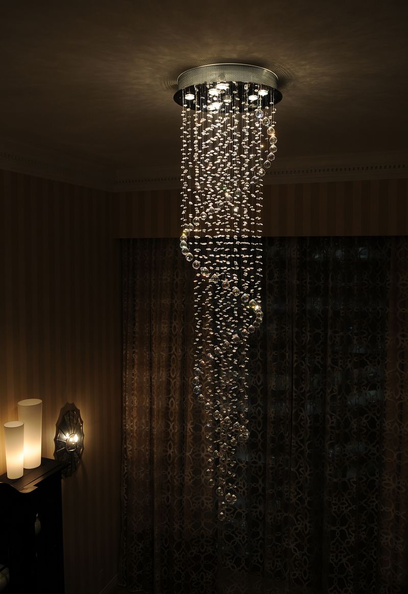 Cascada 23.5' 9 Light Flush Mount in Polished Chrome