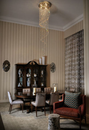 Cascada 23.5' 9 Light Flush Mount in Polished Chrome