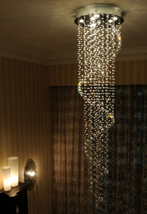 Cascada 23.5' 9 Light Flush Mount in Polished Chrome