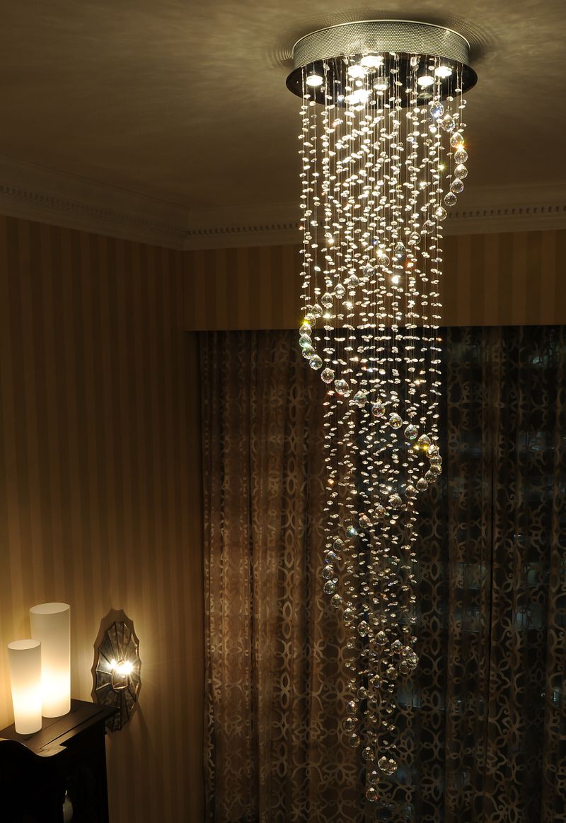 Cascada 23.5' 9 Light Flush Mount in Polished Chrome