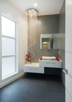 Cascada 23.5' 9 Light Flush Mount in Polished Chrome