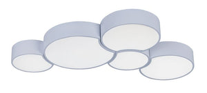 Cells 10' Single Light Flush Mount in Matte White