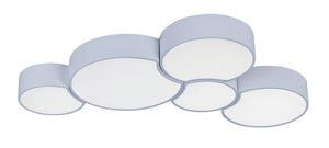 Cells 13' Single Light Flush Mount in Matte White