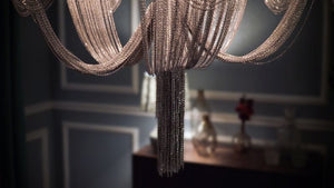 Chantilly 18' 6 Light Flush Mount in Polished Nickel