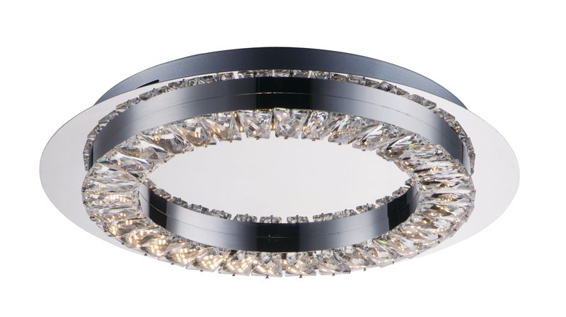 Charm 17' Single Light Flush Mount in Polished Chrome