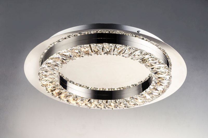 Charm 17' Single Light Flush Mount in Polished Chrome