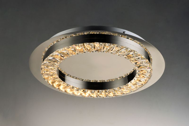 Charm 17' Single Light Flush Mount in Polished Chrome