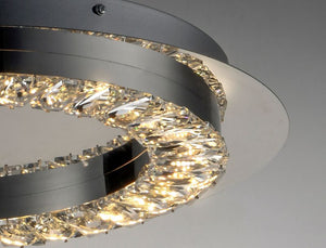 Charm 17' Single Light Flush Mount in Polished Chrome