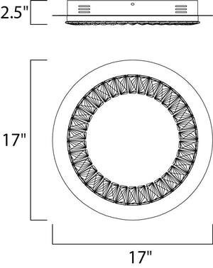 Charm 17' Single Light Flush Mount in Polished Chrome