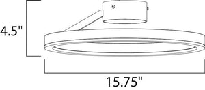 Cirque 15.75' Single Light Flush Mount in Matte White