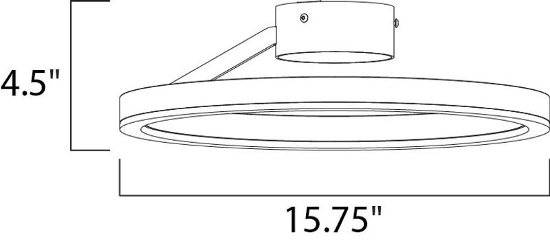 Cirque 15.75' Single Light Flush Mount in Matte White