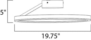 Cirque 19.75' Single Light Flush Mount in Matte White