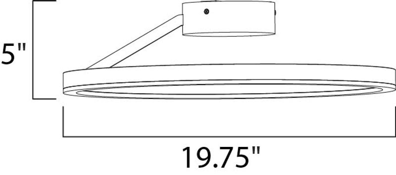 Cirque 19.75' Single Light Flush Mount in Matte White