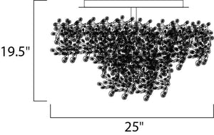 Comet 25' 7 Light Flush Mount in Polished Chrome