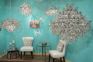 Comet 25' 7 Light Flush Mount in Polished Chrome