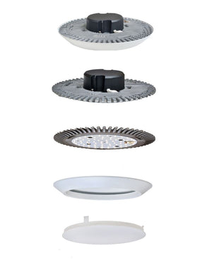 Convert 8' x 1' Single Light Flush Mount in White