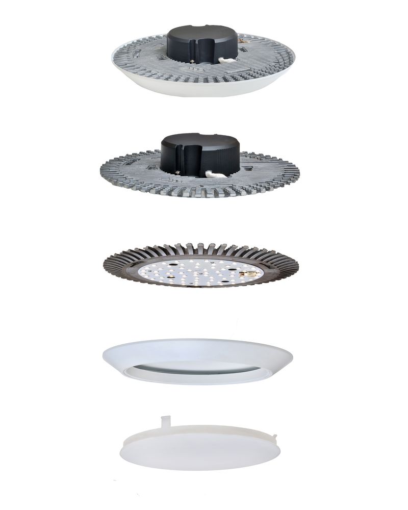 Convert 8' x 1' Single Light Flush Mount in White