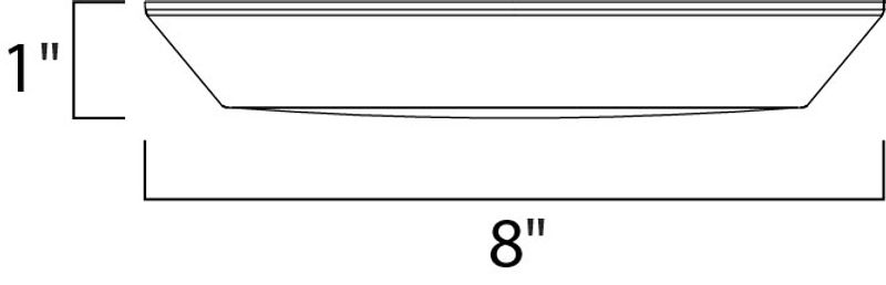 Convert 8' x 1' Single Light Flush Mount in White