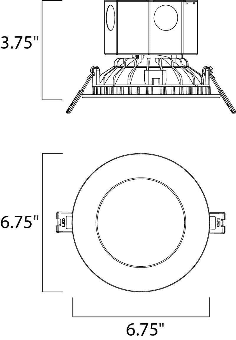 Cove 1 Light 6.75' Recessed Lighting in White