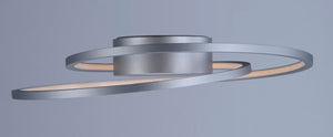 Cycle 18.25' Single Light Flush Mount in Matte Silver
