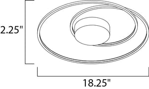 Cycle 18.25' Single Light Flush Mount in Matte Silver