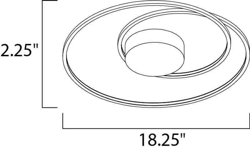 Cycle 18.25' Single Light Flush Mount in Matte Silver