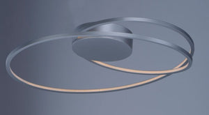 Cycle Single Light Flush Mount in Matte Silver
