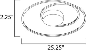 Cycle Single Light Flush Mount in Matte Silver