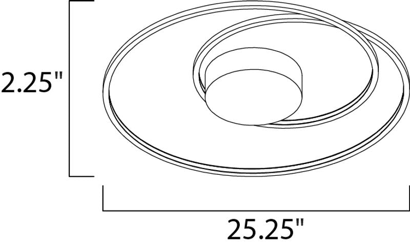 Cycle Single Light Flush Mount in Matte Silver