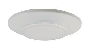 Diverse 5.75' x 1' White Flush Mount with 1 Light - (3000 Color Temperature)
