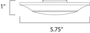 Diverse 5.75' x 1' White Flush Mount with 1 Light - (3000 Color Temperature)