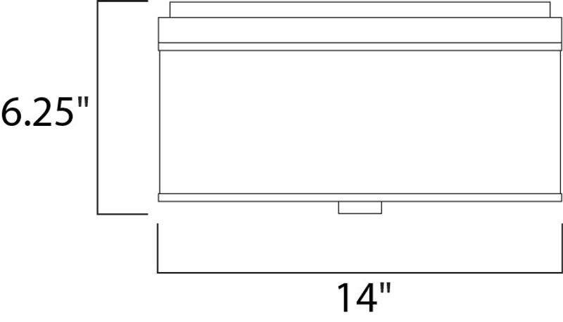 Elements 14' 2 Light Flush Mount in Satin Nickel - Grass Fabric Material