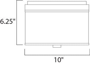 Elements 10' 2 Light Flush Mount in Satin Nickel - Grass Fabric Material